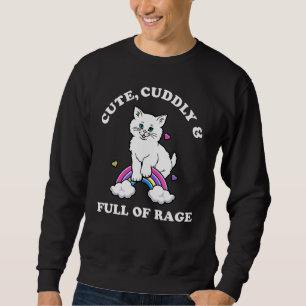 Sweatshirt Vêtements Arc-en-ciel Chat Câlin & Plein De Rage