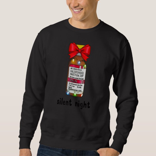 Sweatshirt Vêtements de nuit silencieux Joyeux Noël Drogues M (Devant)