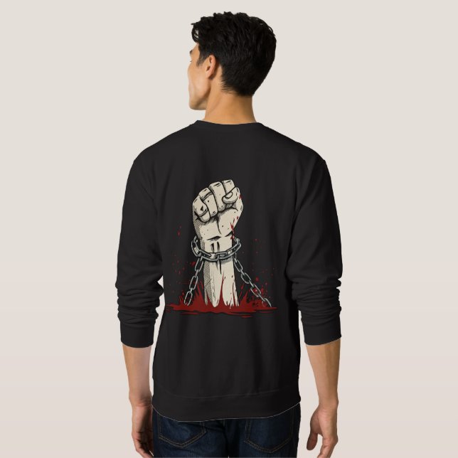 Sweatshirt Vêtements de protestation Liberté & Audacieux (Dos entier)