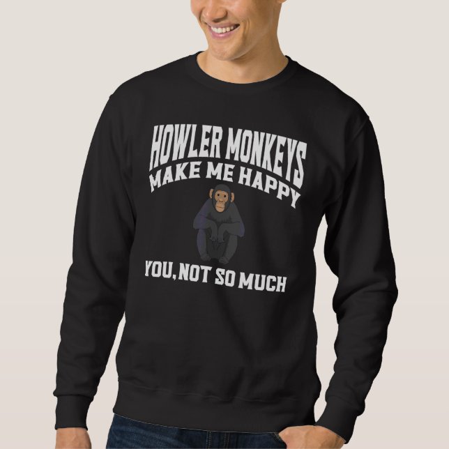 Sweatshirt Vêtements de singe hurleur Meilleur  Singes  Conce (Devant)