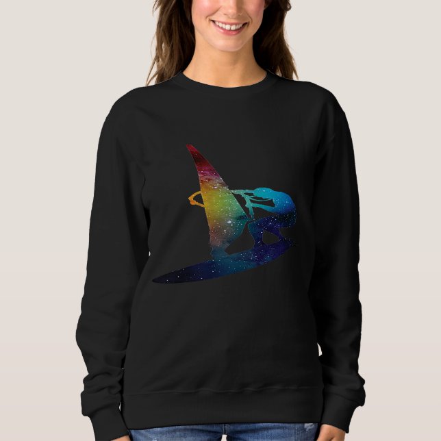 Sweatshirt Vêtements de surf cool dans le Surf spatial Galaxy (Devant)