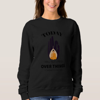 Sweatshirt Vêtements de yoga heureux Bouddha graphique médita