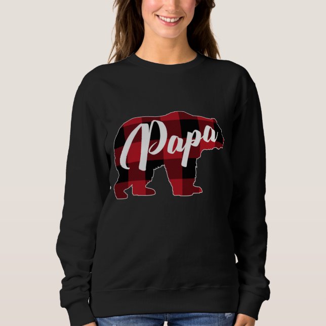 Sweatshirt Vêtements d'ours à bison rouge, Papa Pajama (Devant)