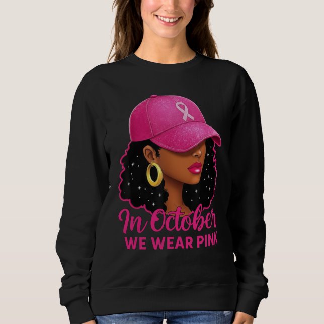 Sweatshirt Vêtements féminins Ruban rose octobre (Devant)