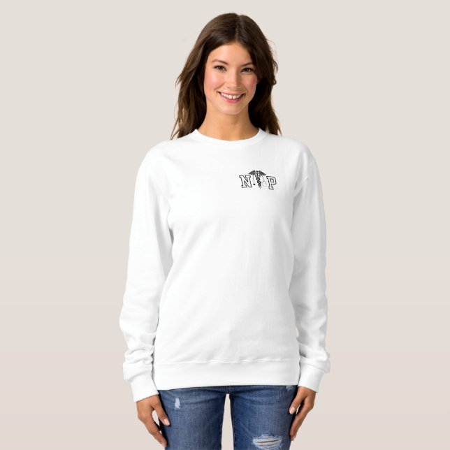 Sweatshirt Vêtements pour infirmière praticienne NP (Devant entier)
