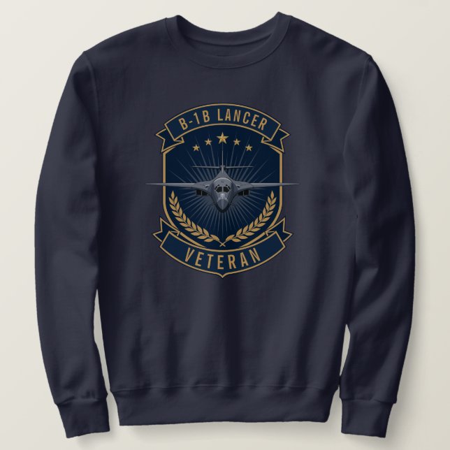 Sweatshirt Vétéran Avion de Bombardement Militaire B-1B Lance (Design devant)