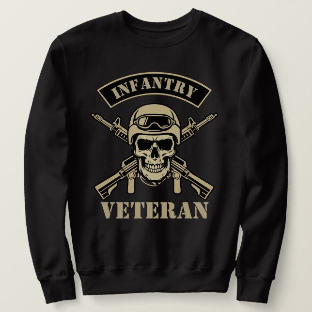 Sweatshirt Vétéran d'infanterie (Design devant)