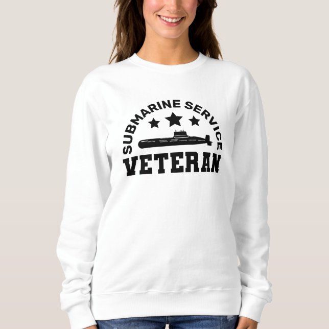 Sweatshirt Vétéran du service sous-marin - Conception militai (Devant)