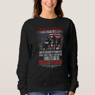 Sweatshirt Vétéran fier de l'armée, j'ai appris à ma grand-mè