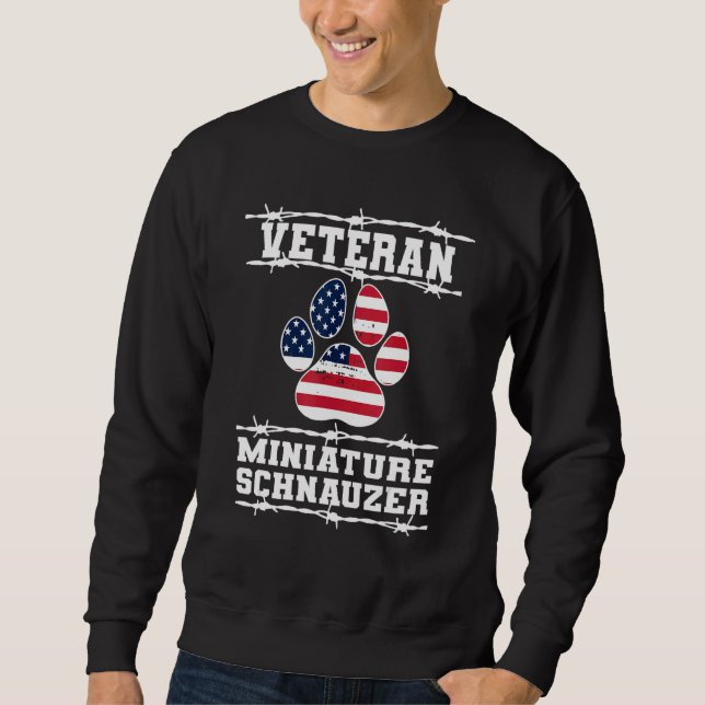 Sweatshirt Veteran Miniature Schnauzer Retired Dog  Retiremen (Devant)