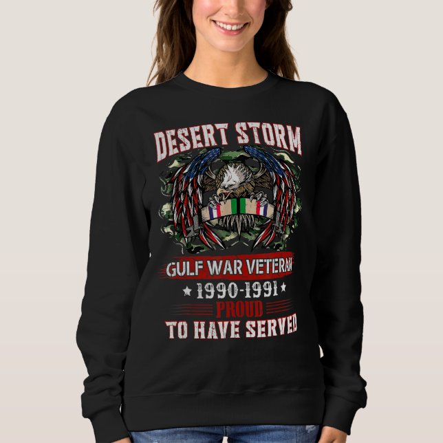 Sweatshirt Vétéran tempête du désert Vétéran fier (Devant)