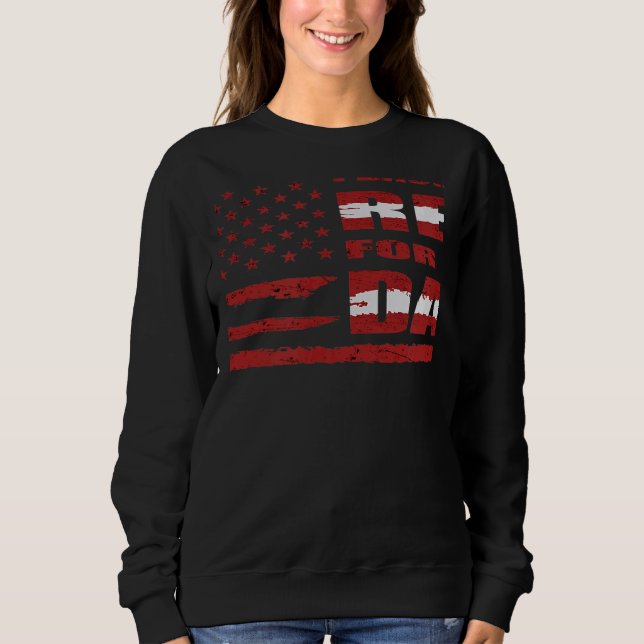 Sweatshirt Veterans Day I Back The Red For My Dad (Devant)