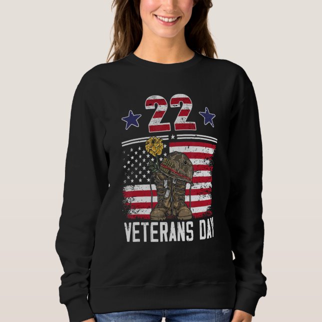 Sweatshirt Veterans Day Proud Veteran Dad Son Papa Grandpa (Devant)