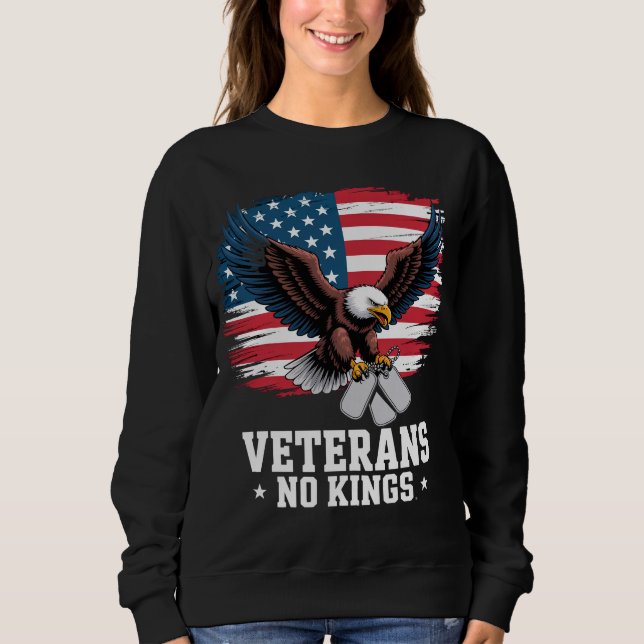 Sweatshirt Veterans No Kings American Eagle  (Devant)