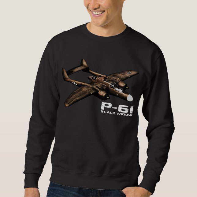 Sweatshirt Veuve P-61 noire (Devant)