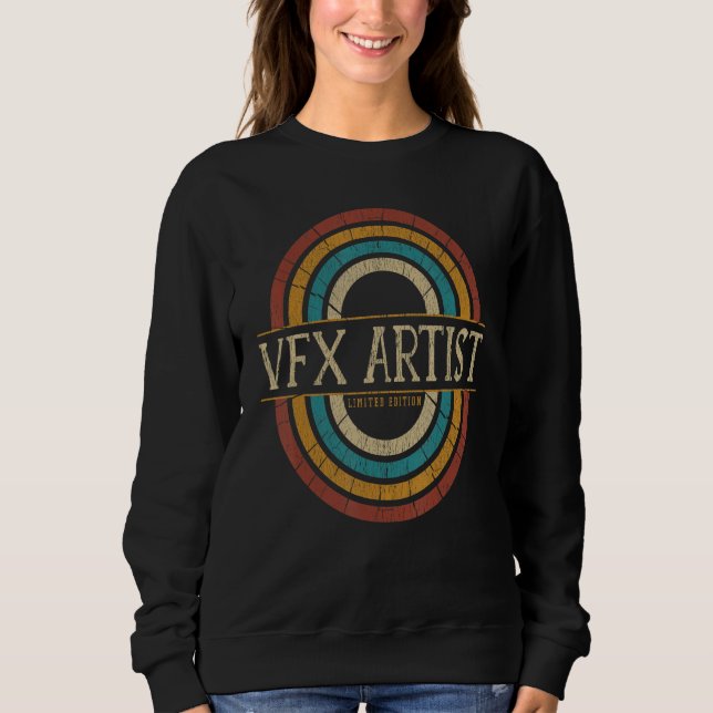 Sweatshirt Vfx Artiste Vintage Rétro (Devant)