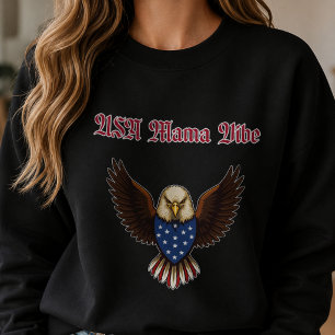 Sweatshirt Vibe de Maman USA Patriotique Design de Vie de Mam