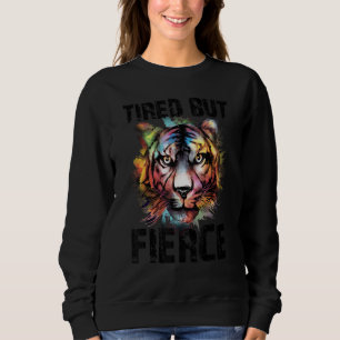 Sweatshirt Vibe Positive Amoureux des animaux, Tigre Fatigué