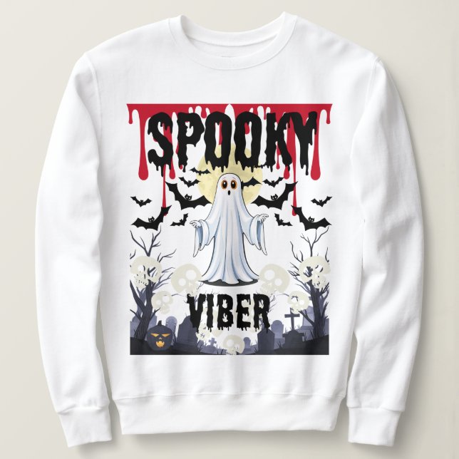 Sweatshirt Viber Éffrayant Halloween (Design devant)