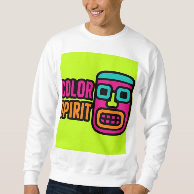 Sweatshirt Vibes Aztec - Tee graphique en néon gras (Devant)