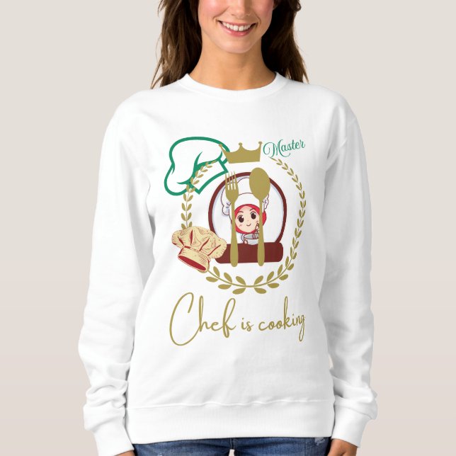 Sweatshirt Vibes de futur chef – Conception culinaire pour le (Devant)