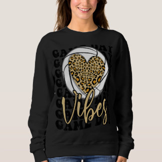 Sweatshirt Vibes de jour de match de volley-ball Maman de vol