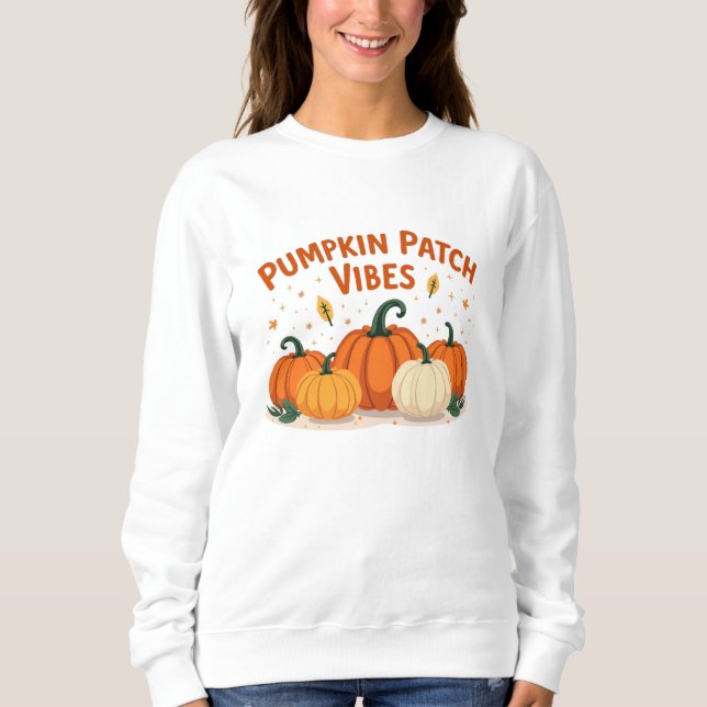 Sweatshirt Vibes de la Cabane à Citrouilles (Devant)