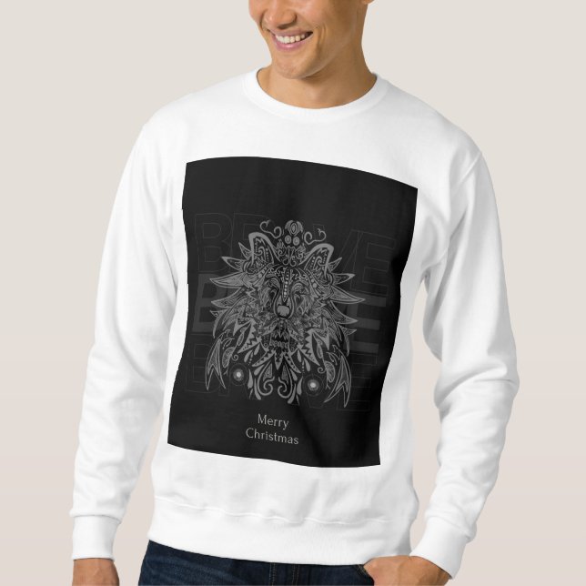 Sweatshirt Vibes de Noël joyeuses et brillantes (Devant)