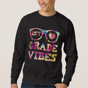 Sweatshirt Vibes De Première Année Retour À L'École Tie Dye E