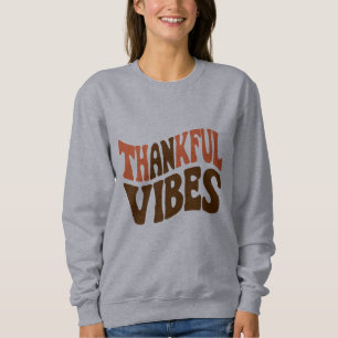 Sweatshirt Vibes de remerciement Thanksgiving Vintage Merci