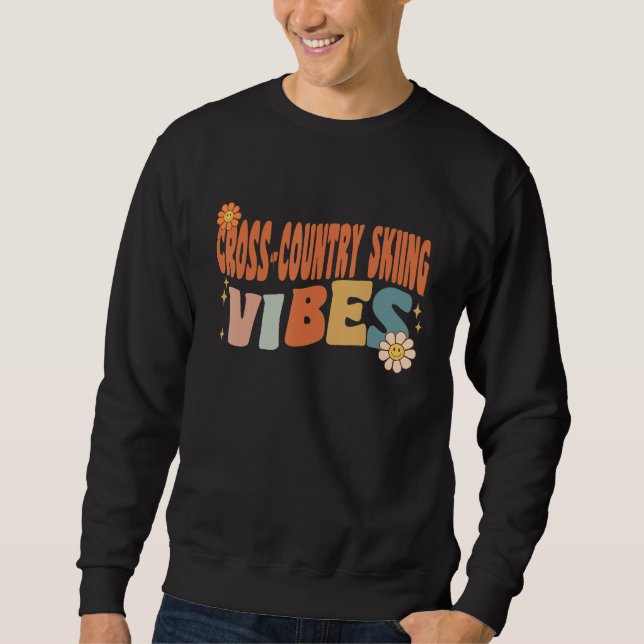 Sweatshirt Vibes de ski de fond super Enseignants en costume (Devant)