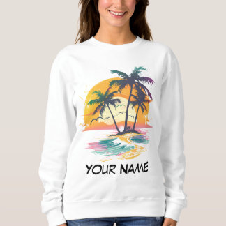 Sweatshirt Vibes de soleil tropicales - Palmiers et conceptio