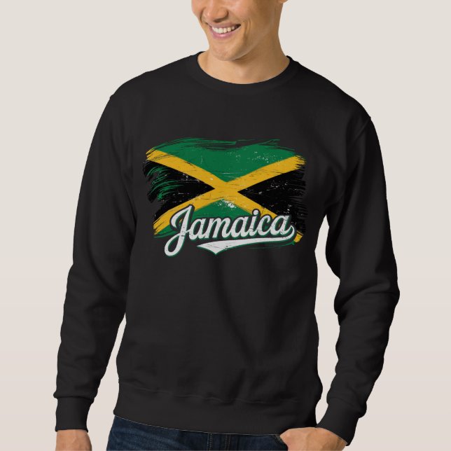 Sweatshirt Vibes de vacances du drapeau jamaïcain Rasta Rasta (Devant)