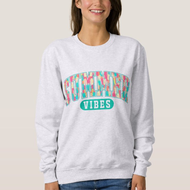 Sweatshirt Vibes d'été | Confort Décontracté de Plage  (Devant)