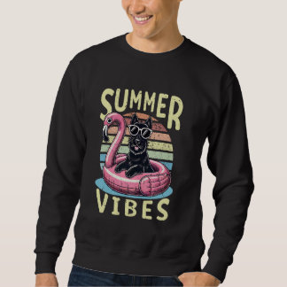 Sweatshirt Vibes d'été rétro Scottish Terrier Chien Maman Vac
