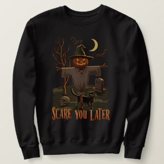 Sweatshirt Vibes d'Halloween - Citrouille Head Scarecrow