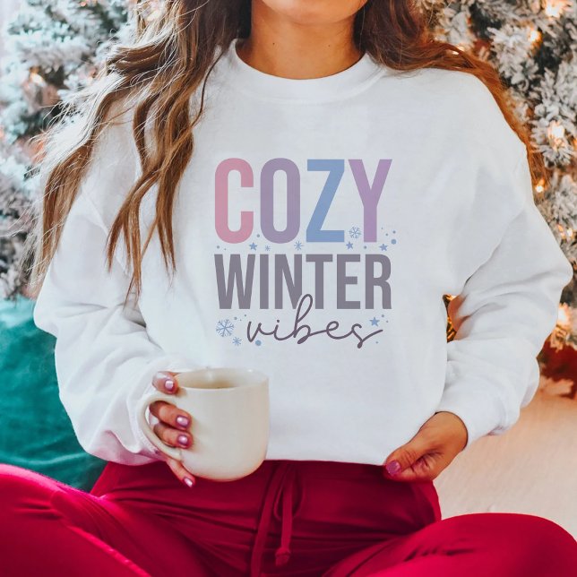 Sweatshirt Vibes d'hiver douillettes Joyeux Noël (Créateur téléchargé)