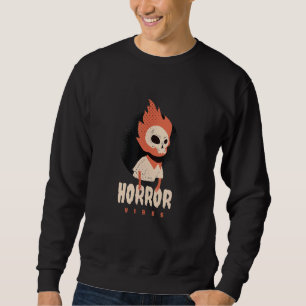 Sweatshirt Vibes d'horreur Flammer le crâne