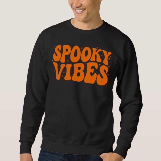 Sweatshirt Vibes éffrayantes, Hommes d'Halloween (Devant)