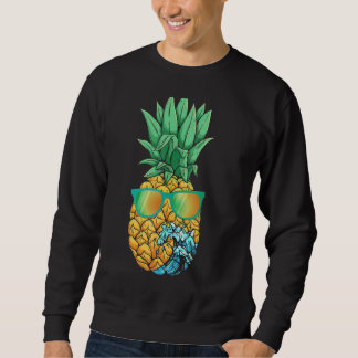 Sweatshirt Vibes été Ananas Lunettes de soleil Vave Cool Trop