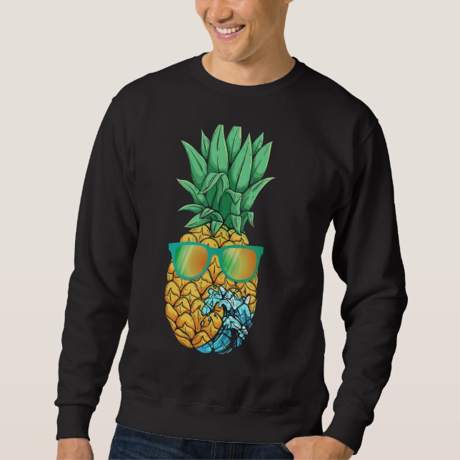 Sweatshirt Vibes été Ananas Lunettes de soleil Vave Cool Trop (Devant)