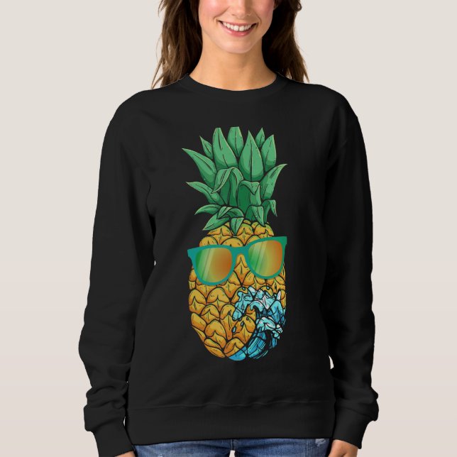 Sweatshirt Vibes été Ananas Lunettes de soleil Vave Cool Trop (Devant)