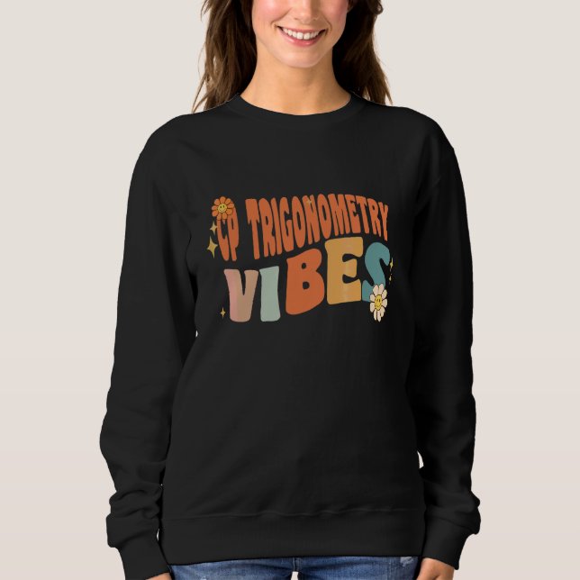 Sweatshirt Vibes Rétro Cp Trigonométrie Enseignant Femmes Enf (Devant)