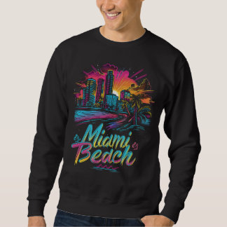 Sweatshirt Vibes rétro de Miami Beach