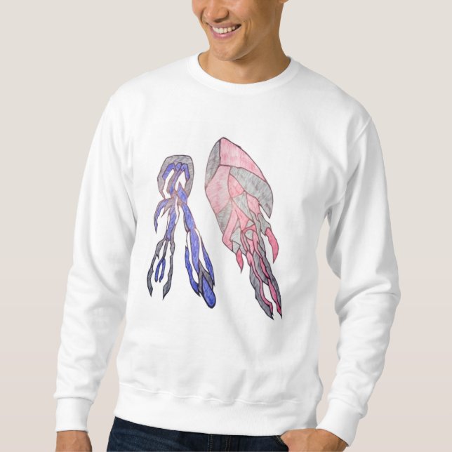 Sweatshirt Vibrant Chaos Abstrait pour Hommes (Devant)