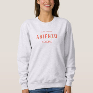 Sweatshirt Vibrant Retro Orange Social Media Influencer Promo