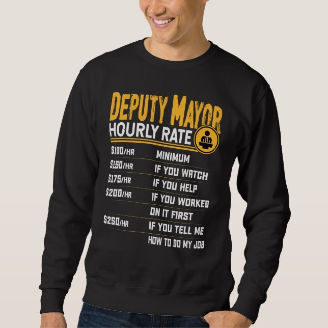 Sweatshirt Vice-maire Taux horaire Vice-maire (Devant)