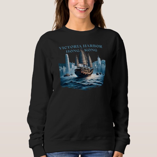 Sweatshirt Victoria Harbor Hong Kong China (Devant)
