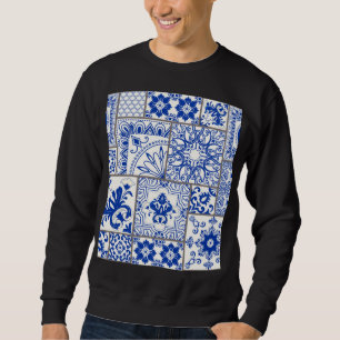 Sweatshirt Victorian Majolica : Patchwork Tile Motif.