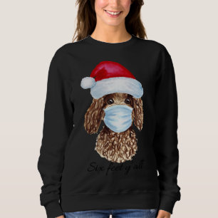 Sweatshirt Vidéo de Noël Poodé 6 Pieds Y Tout drôle